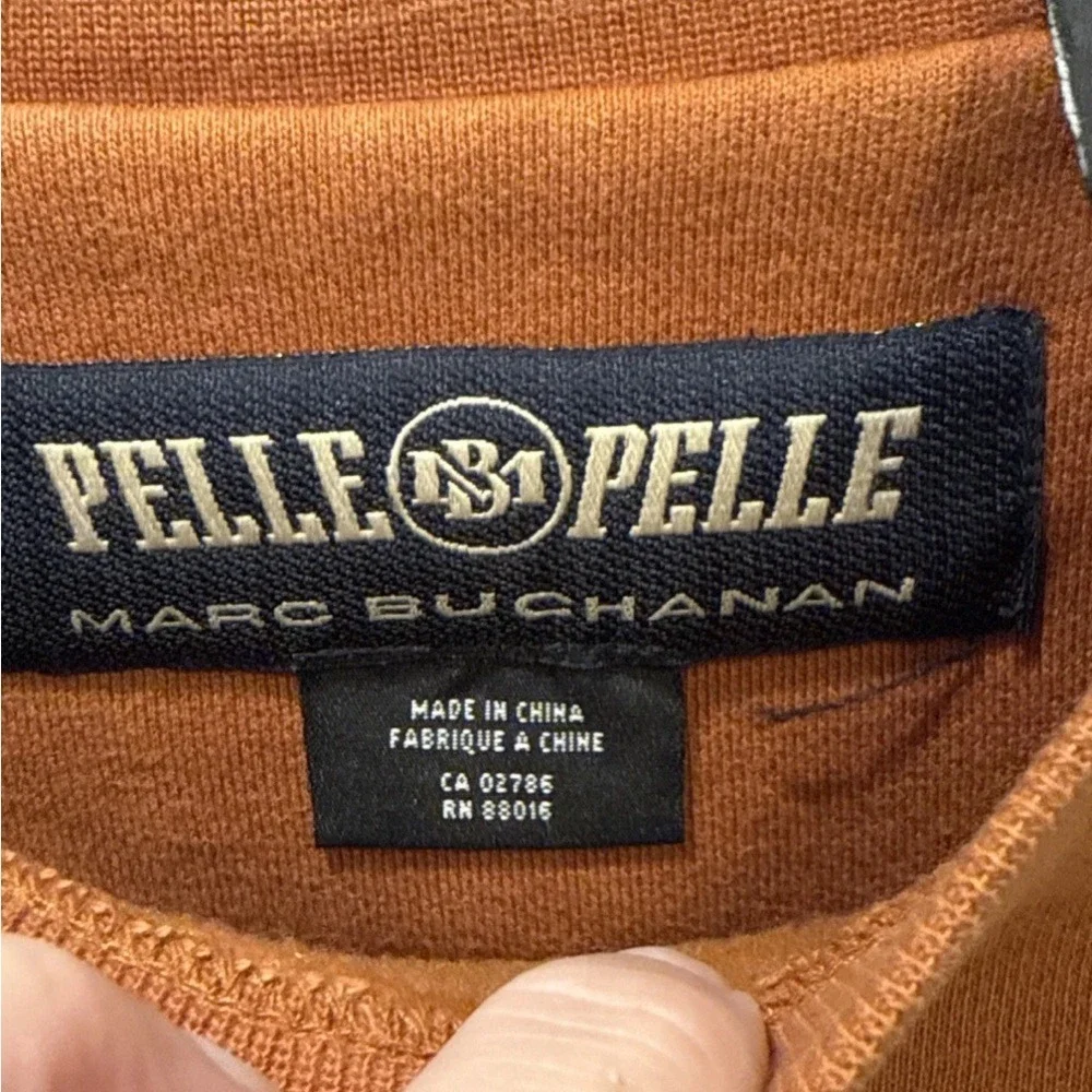 VTG Rare! Pelle  pelle oversized Orange Graphic Hoodie  Size XL See Description*